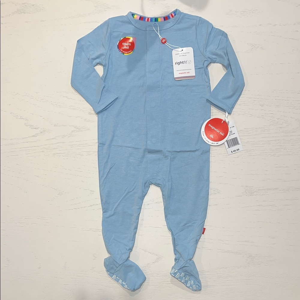 Magnetic Me Baby Light Blue Footie 12-18 months